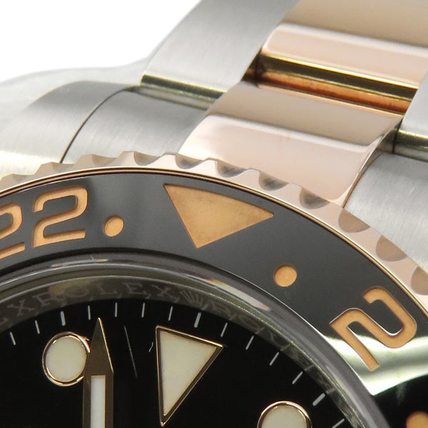 ロレックス GMTマスター2 デイト SS/K18PG 126711CHNR ROLEX 腕時計 エバーローズゴールド 黒文字盤