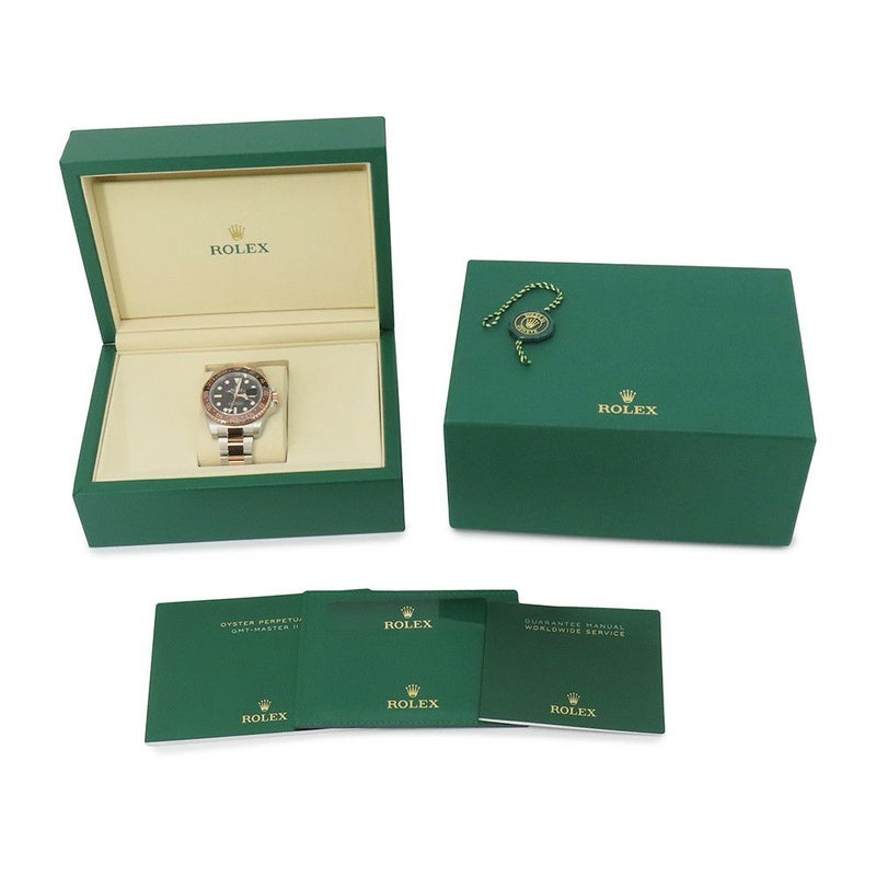 ロレックス GMTマスター2 デイト SS/K18PG 126711CHNR ROLEX 腕時計 エバーローズゴールド 黒文字盤