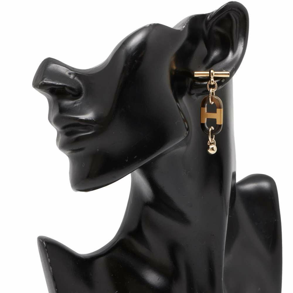 エルメス ピアス シュル・メール PM バッファローホーン/メタル HERMES
