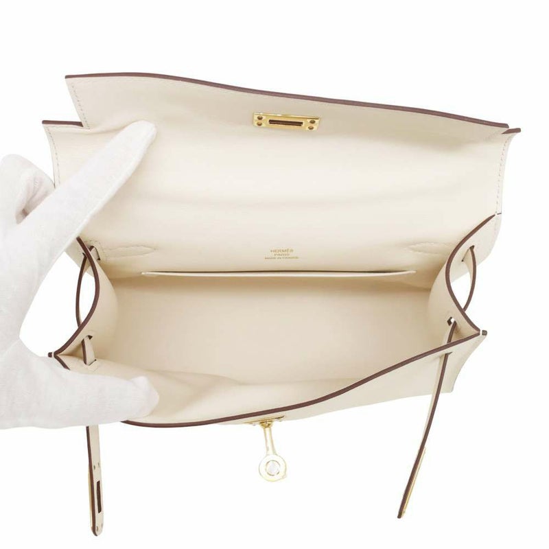 エルメス ハンドバッグ ポシェットケリー ナタ/ゴールド金具 スイフト W刻印