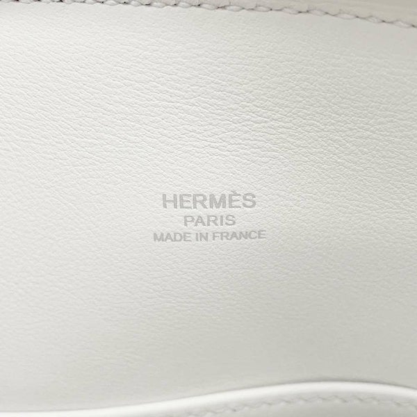 エルメス ボリード1923 25 ヴェルソ モーヴペール/ニューホワイト/シルバー金具 エプソン W刻印 2wayショルダー