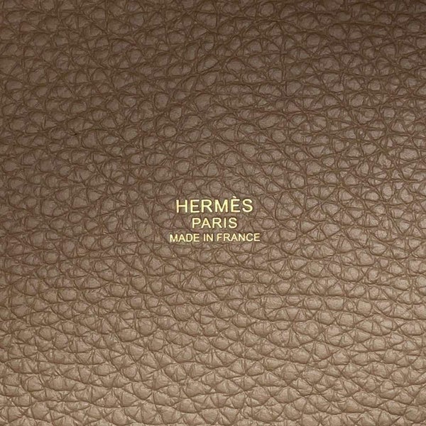 エルメス ハンドバッグ ピコタンロックMM エトゥープ/ゴールド金具 トリヨンクレマンス W刻印