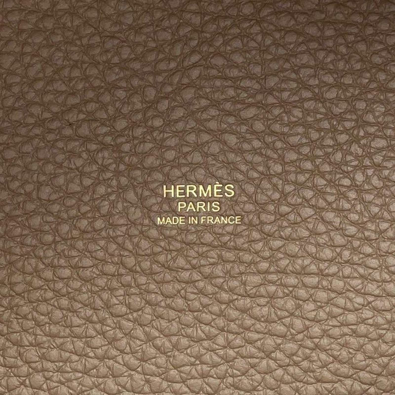 エルメス ハンドバッグ ピコタンロックMM エトゥープ/ゴールド金具 トリヨンクレマンス W刻印