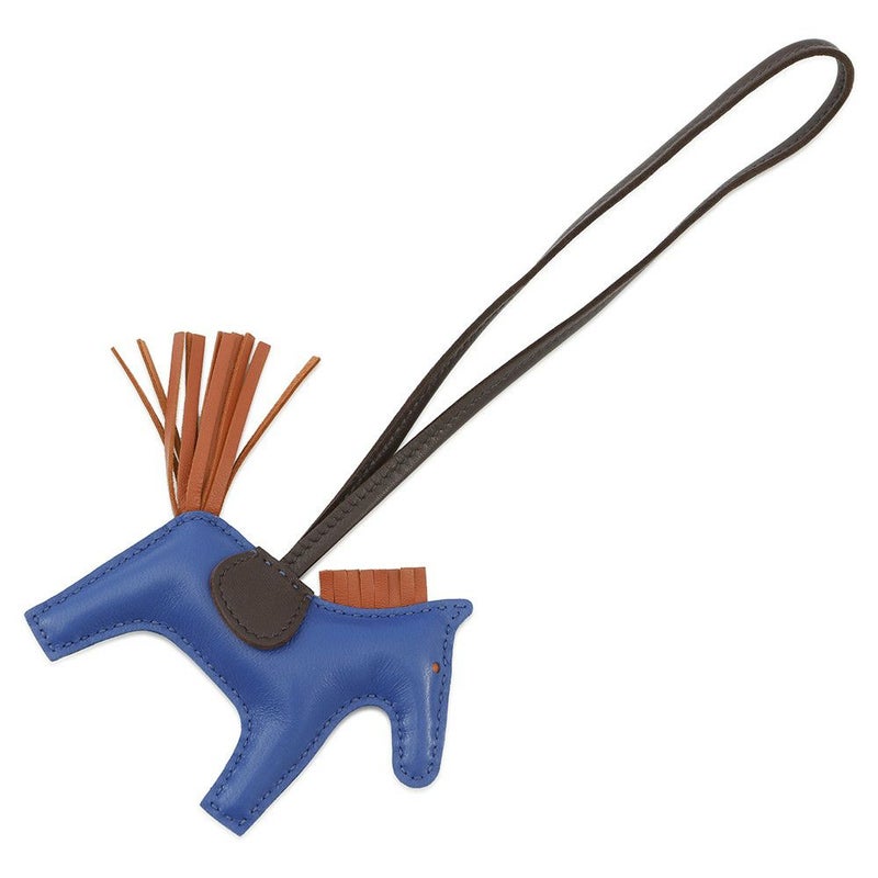 エルメス バッグチャーム ロデオ PM ブルーフランス/カーネリアン/ルージュセリエ ラムスキン U刻印