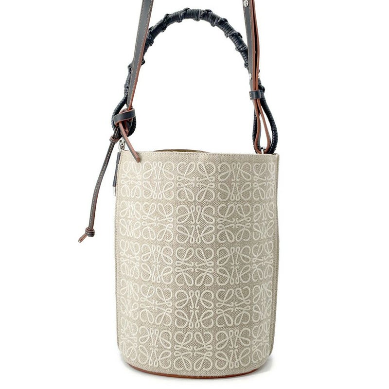 ロエベ ショルダーバッグ アナグラム ゲートバケットバッグ レザー LOEWE 2way 黒