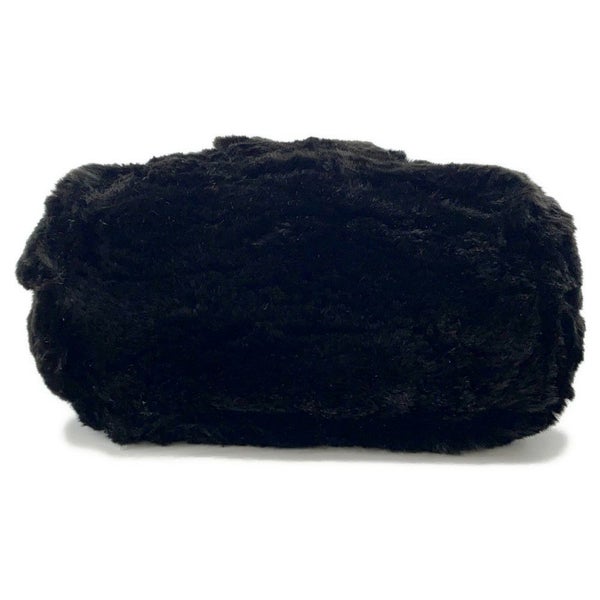 プラダ トートバッグ トライアングルロゴ フェイクファー BR4759 PRADA 黒