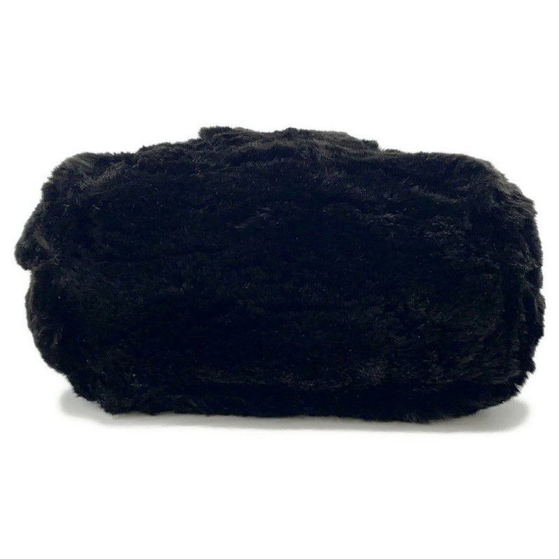 プラダ トートバッグ トライアングルロゴ フェイクファー BR4759 PRADA 黒