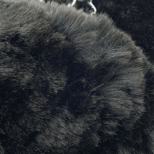 プラダ トートバッグ トライアングルロゴ フェイクファー BR4759 PRADA 黒