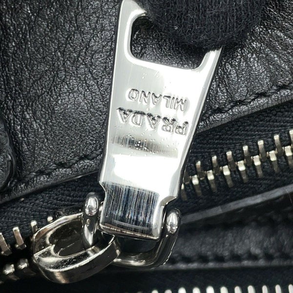 プラダ トートバッグ トライアングルロゴ フェイクファー BR4759 PRADA 黒