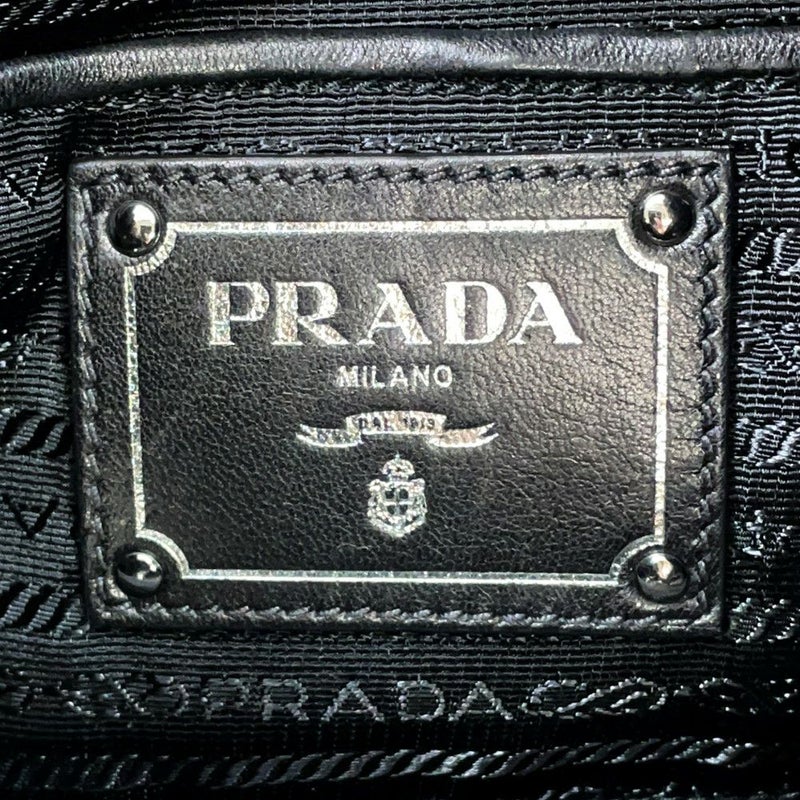 プラダ トートバッグ トライアングルロゴ フェイクファー BR4759 PRADA 黒