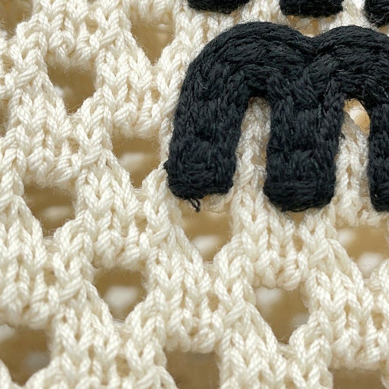 ミュウミュウ トートバッグ IVY アイビー コットン 5BG281 Miu Miu 2way 白