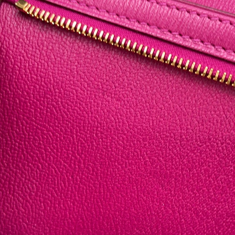 エルメス 長財布 ベアンスフレ ローズシェヘラザード/ゴールド金具 アリゲーターシャイン D刻印 HERMES 財布