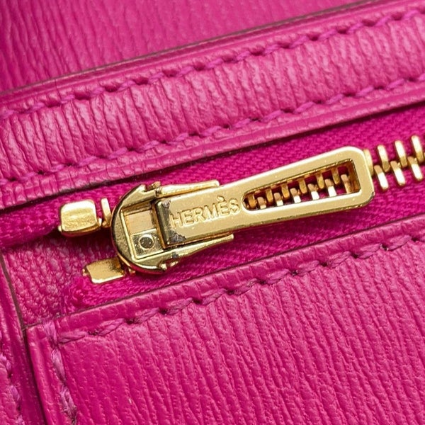 エルメス 長財布 ベアンスフレ ローズシェヘラザード/ゴールド金具 アリゲーターシャイン D刻印 HERMES 財布