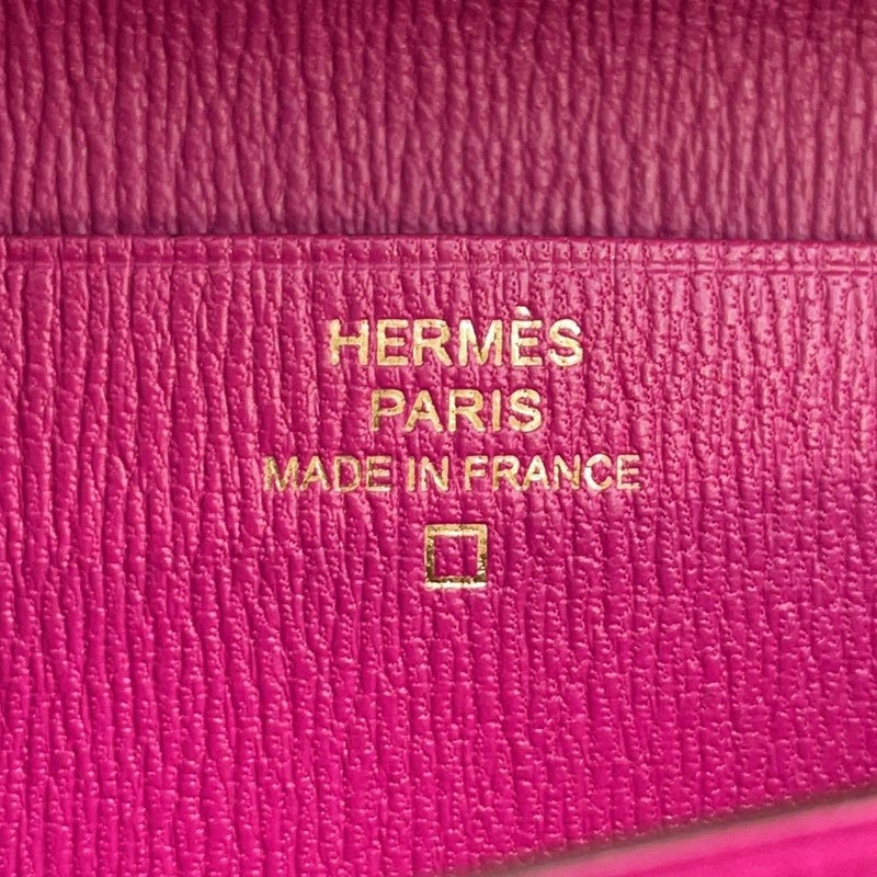 エルメス 長財布 ベアンスフレ ローズシェヘラザード/ゴールド金具 アリゲーターシャイン D刻印 HERMES 財布