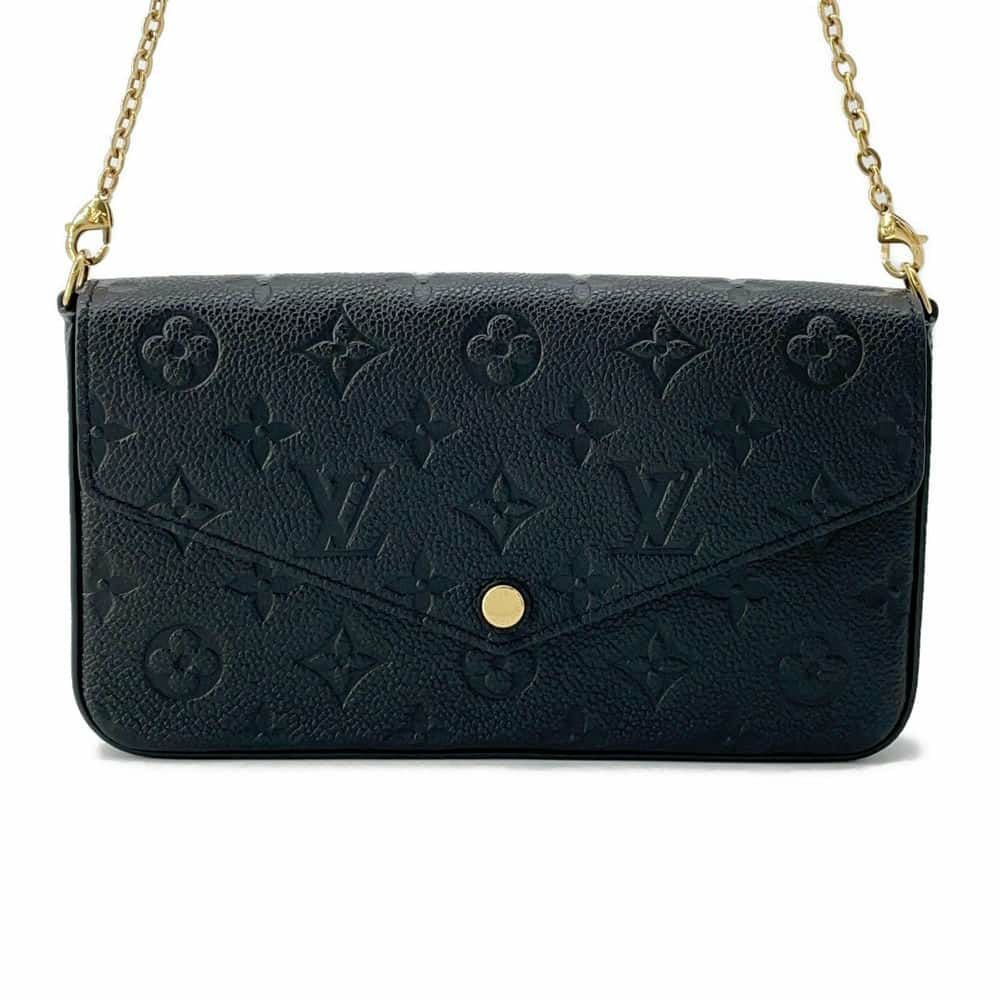 新品同様 ルイ ヴィトン LOUIS VUITTON モノグラム アンプラント ポシェット フェリシー チェーン ウォレット ノワール M640647 90316603 ルイヴィトン チェーンウォレット モノグラム・アンプラント