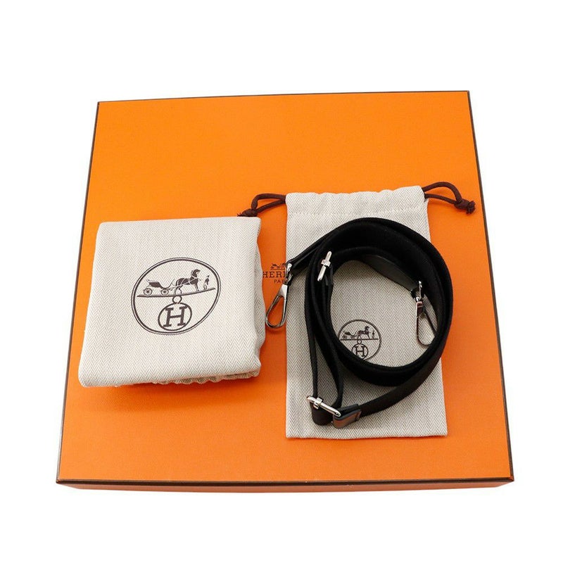 エルメス ショルダーバッグ エブリン3 PM グレー/ブラック/シルバー金具 フェルト/レザー Y刻印 黒