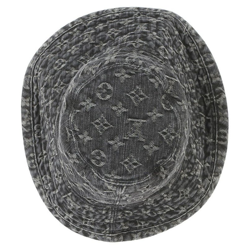 ルイヴィトン ハット シャポー モノグラム・デニム サイズS 410907 LOUIS VUITTON 帽子 黒 ブラック