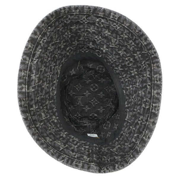 ルイヴィトン ハット シャポー モノグラム・デニム サイズS 410907 LOUIS VUITTON 帽子 黒 ブラック
