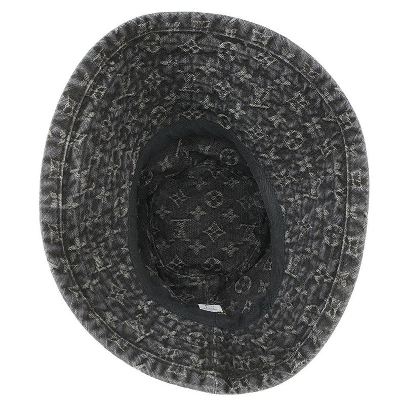 ルイヴィトン ハット シャポー モノグラム・デニム サイズS 410907 LOUIS VUITTON 帽子 黒 ブラック