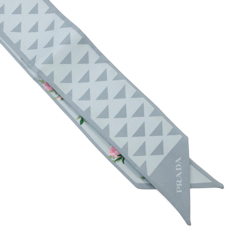 プラダ スカーフ プリントシルクツイル スキニースカーフ 1FF008 PRADA 花