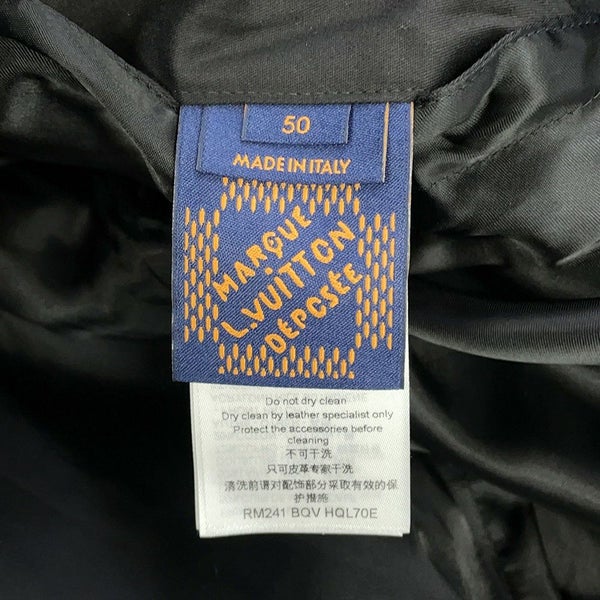 ルイヴィトン ジャケット シグネチャーバーシティ ブルゾン メンズサイズ50 LOUIS VUITTON アウター ブラック 黒 白