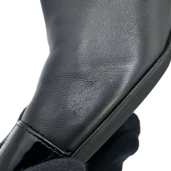 シャネル ロングブーツ ココマーク マトラッセ レディースサイズ39C G38428 CHANEL 靴 黒 2way アンクルブーツ