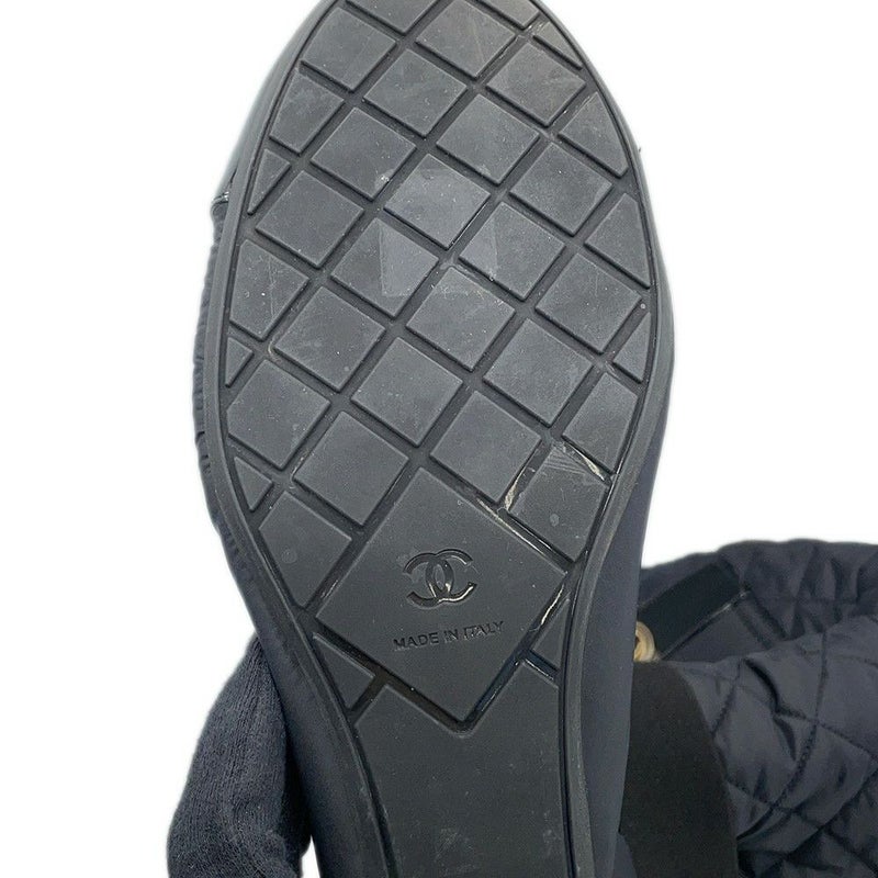 シャネル ロングブーツ ココマーク マトラッセ レディースサイズ39C G38428 CHANEL 靴 黒 2way アンクルブーツ