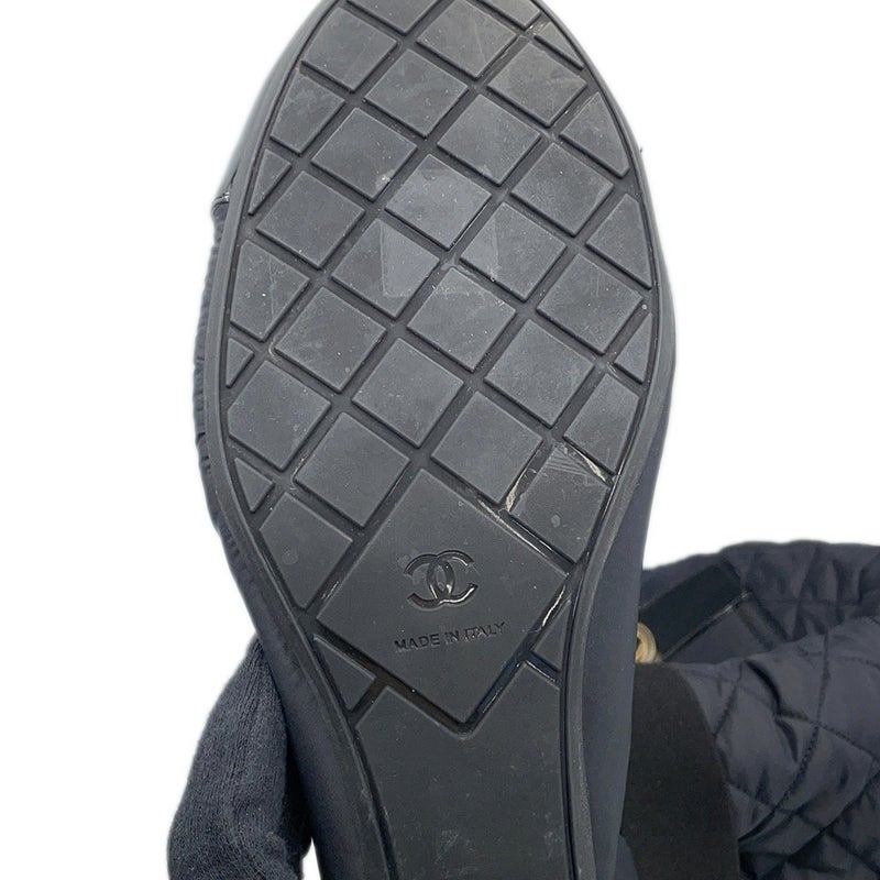 シャネル ロングブーツ ココマーク マトラッセ レディースサイズ39C G38428 CHANEL 靴 黒 2way アンクルブーツ