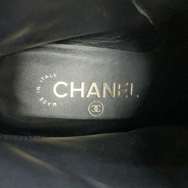 シャネル ロングブーツ ココマーク マトラッセ レディースサイズ39C G38428 CHANEL 靴 黒 2way アンクルブーツ