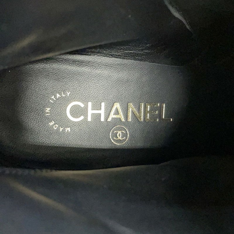シャネル ロングブーツ ココマーク マトラッセ レディースサイズ39C G38428 CHANEL 靴 黒 2way アンクルブーツ
