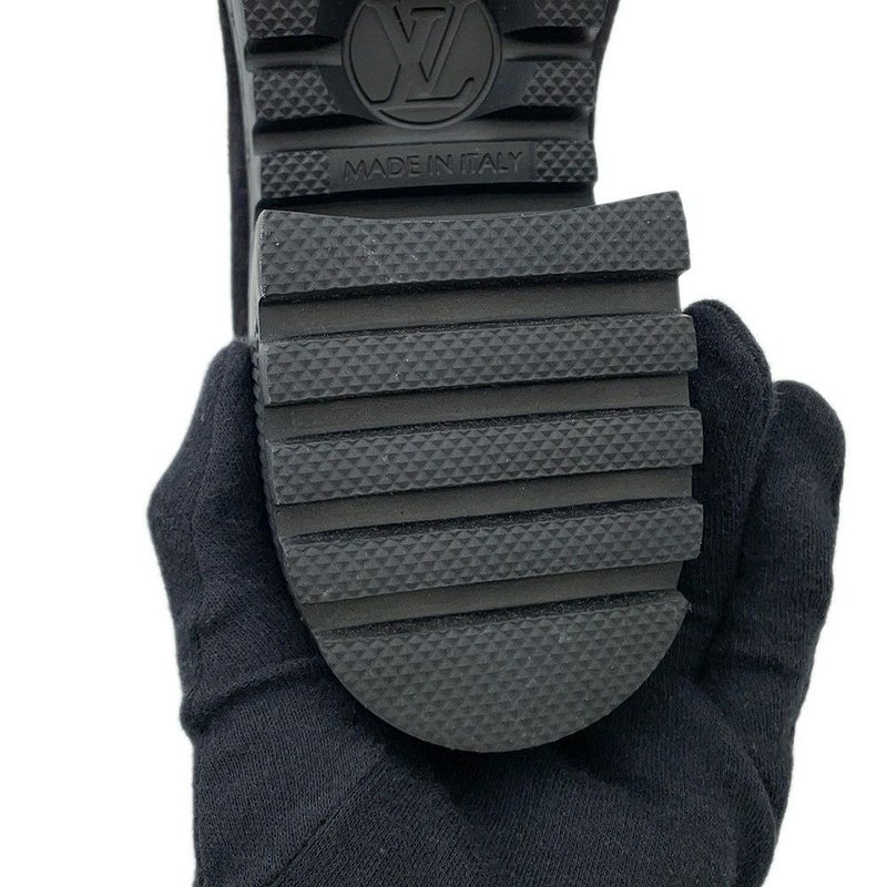 ルイヴィトン ブーツ カーフレザー スエード ローリエート ブーツ レディースサイズ37 ショートブーツ 黒 ブラック