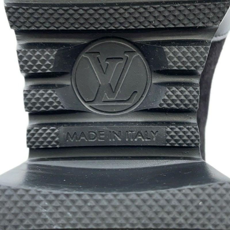 ルイヴィトン ブーツ カーフレザー スエード ローリエート ブーツ レディースサイズ37 ショートブーツ 黒 ブラック