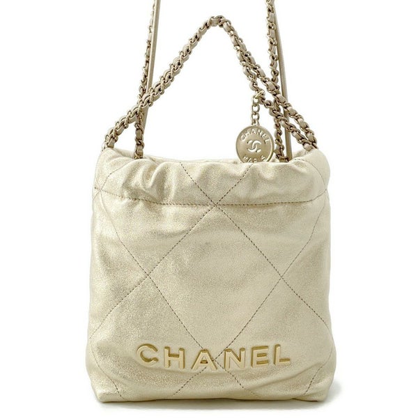 シャネル ハンドバッグ CHANEL 22 ミニ ココマーク シャイニーカーフレザー AS3980 CHANEL 2wayバッグ