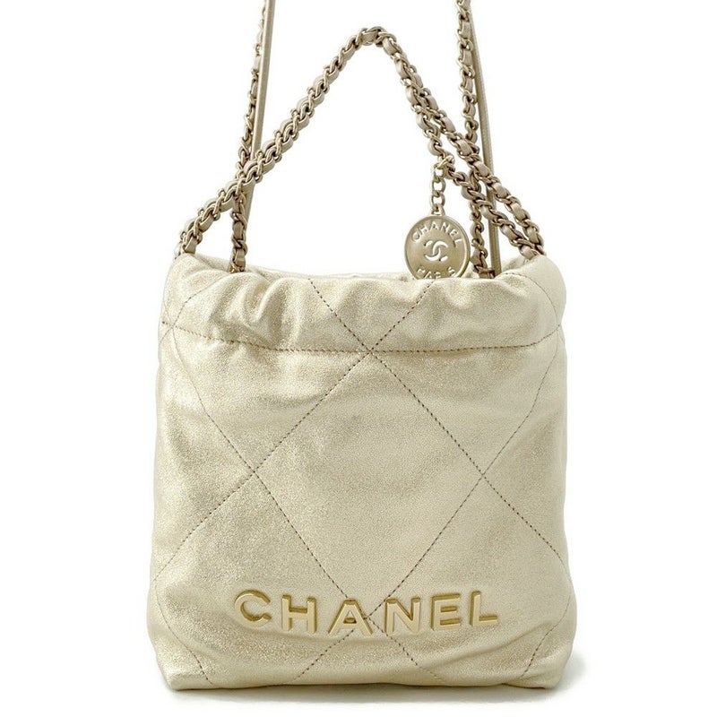 シャネル ハンドバッグ CHANEL 22 ミニ ココマーク シャイニーカーフレザー AS3980 CHANEL 2wayバッグ