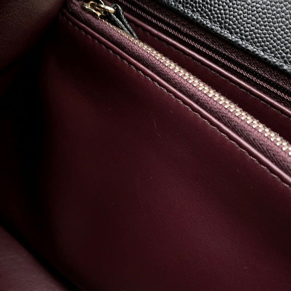 シャネル ハンドバッグ マトラッセ ココマーク ハンドル フラップ キャビアスキン A92991 CHANEL 2wayショルダー 黒