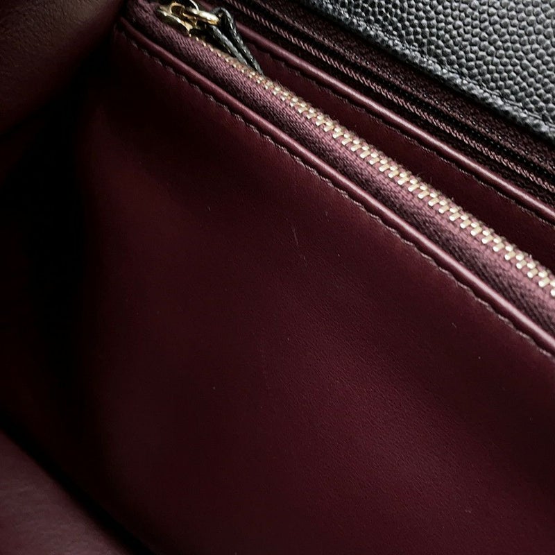 シャネル ハンドバッグ マトラッセ ココマーク ハンドル フラップ キャビアスキン A92991 CHANEL 2wayショルダー 黒