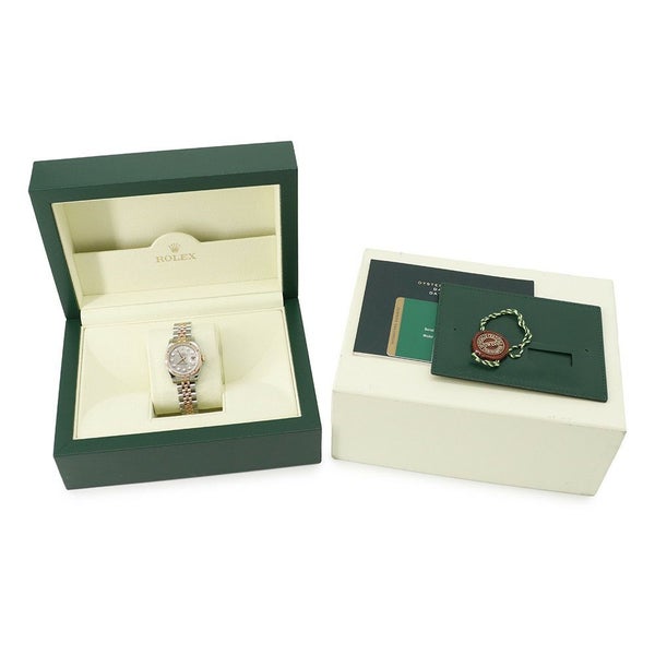 ロレックス デイトジャスト SS/K18PG ピンクゴールド 179171NG ホワイトシェル文字盤 10Pダイヤ