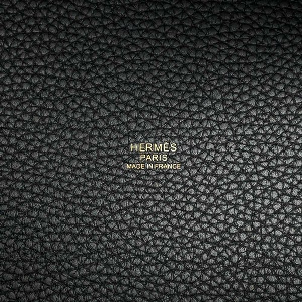 エルメス ハンドバッグ ピコタンロックMM ブラック/ゴールド金具 トリヨンクレマンス B刻印 黒