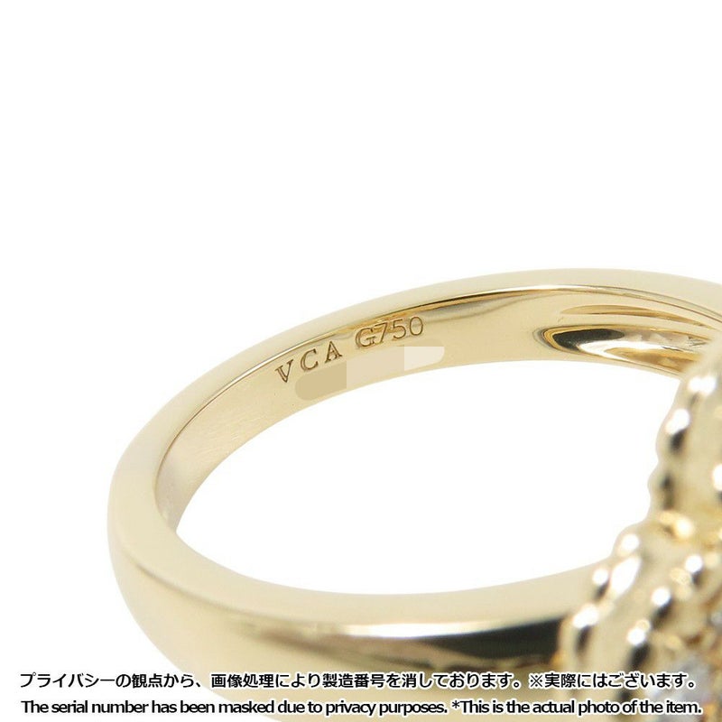 ヴァンクリーフ＆アーペル リング ヴィンテージ アルハンブラ リング ダイヤモンド 12P 計0.48ct K18YG サイズ52 VCARO26M00