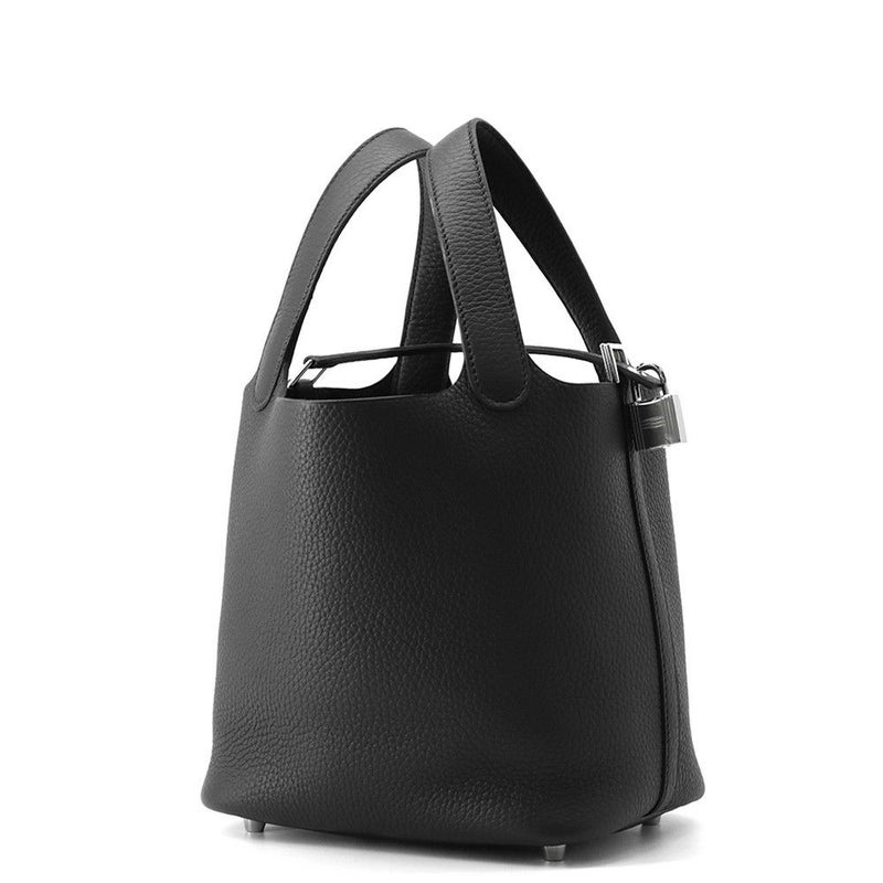 エルメス ハンドバッグ ピコタンロックPM ブラック/シルバー金具 トリヨンクレマンス K刻印 黒