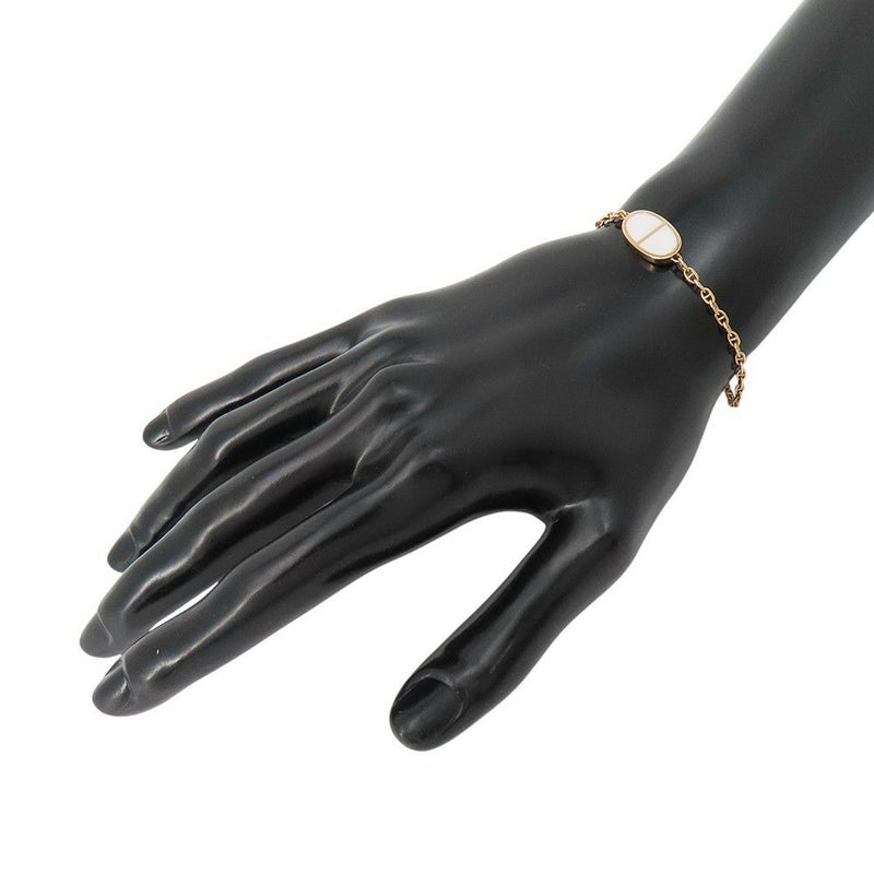 エルメス ブレスレット シェーヌダンクル ヴェルソ K18PGピンクゴールド/ホワイトセラミック サイズSH HERMES ジュエリー