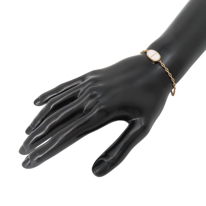 エルメス ブレスレット シェーヌダンクル ヴェルソ K18PGピンクゴールド/ホワイトセラミック サイズSH HERMES ジュエリー