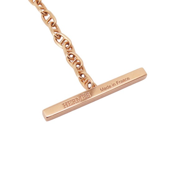 エルメス ブレスレット シェーヌダンクル ヴェルソ K18PGピンクゴールド/ホワイトセラミック サイズSH HERMES ジュエリー