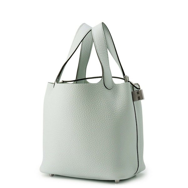 エルメス ハンドバッグ ピコタンロックPM ブルーペール/シルバー金具 トリヨンクレマンス W刻印