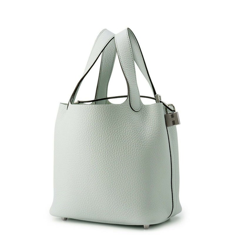 エルメス ハンドバッグ ピコタンロックPM ブルーペール/シルバー金具 トリヨンクレマンス W刻印