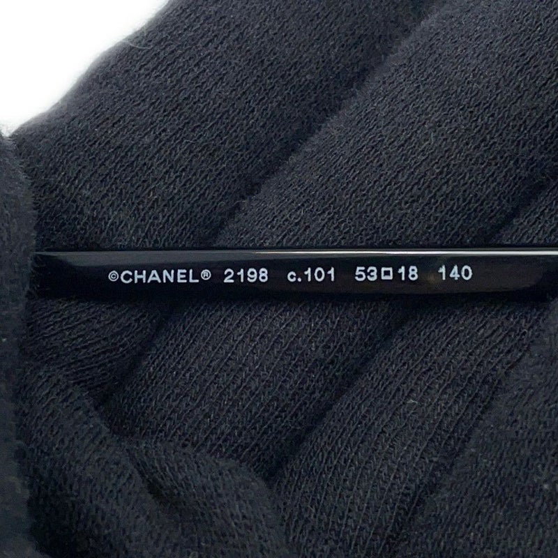 シャネル メガネフレーム ココマーク メタル 53□18 140 2198 CHANEL アイウェア 黒
