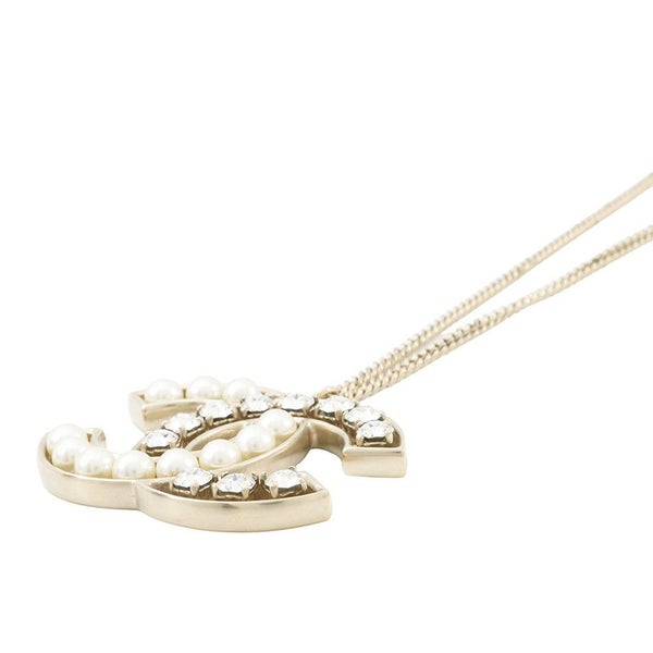シャネル ネックレス ココマーク フェイクパール メタル ラインストーン B16V CHANEL アクセサリー