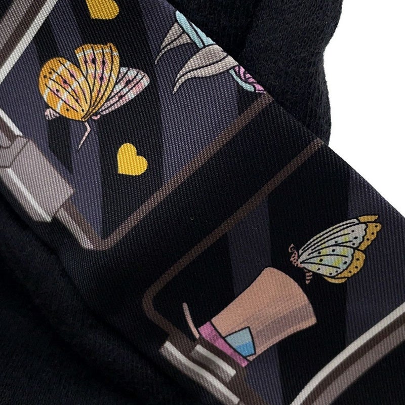 エルメス スカーフ ツイリー エルメス ストーリー HERMES STORY HERMES シルクツイル 2023秋冬 黒