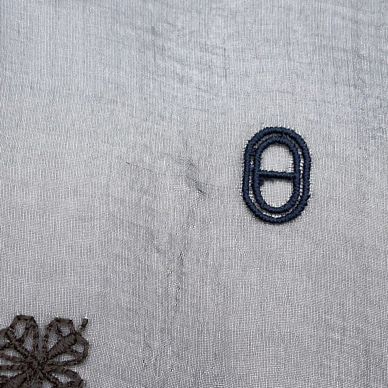 エルメス スカーフ カレ100 マルチチャーム Multicharms 刺繍 シルク HERMES シルクモスリン 黒