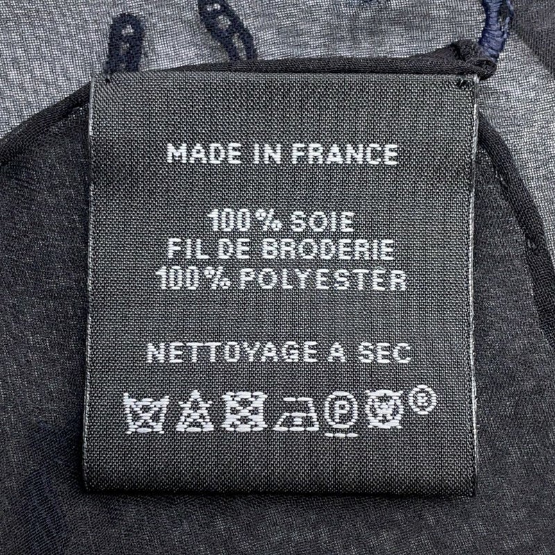 エルメス スカーフ カレ100 マルチチャーム Multicharms 刺繍 シルク HERMES シルクモスリン 黒